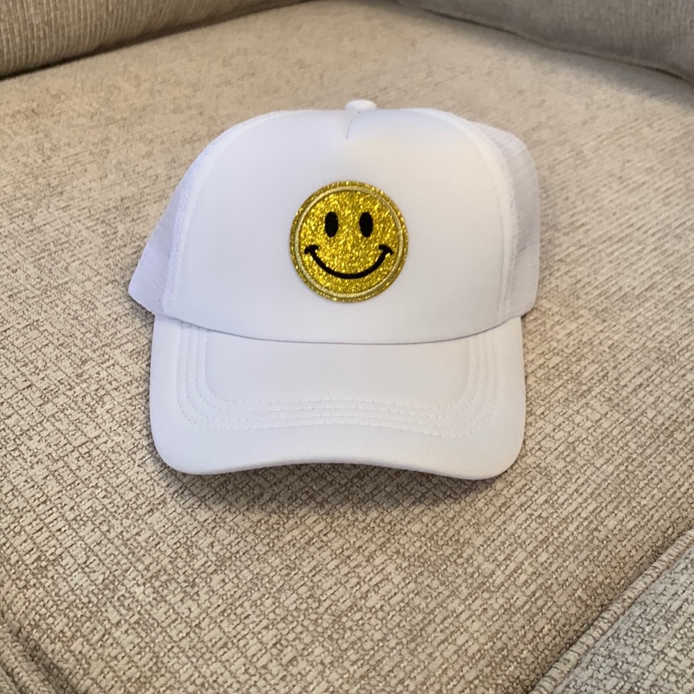 Smiley face trucker hat